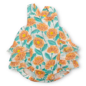 G06-Angel Dear, 0-3M, 0/s cotton muslin bubble bodysuit romper