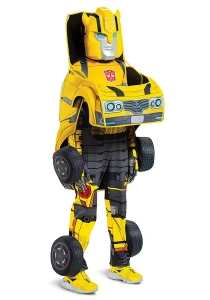 B10-Disguise, Size 8-10 Years, l/s polyester Bumblebee Converting Transformer Halloween Costume