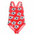Red/White/Black Floral Reversible Pink, front