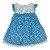 Blue/White Floral Smocked, back Blue/White Floral Smocked, back