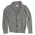 Gray Cable Knit Cardigan, front