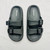 N-Weweya, Size Adult 8/39-40, rubber Double-Buckle Slide Sandals, Gray
