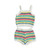 G06-Old Navy, Size 6-12 Months, 0/s cotton sweater tank and short set, Rainbow Stripe