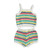 G06-Old Navy, Size 6-12 Months, 0/s cotton sweater tank and short set, Rainbow Stripe
