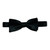 Unbranded, Size 4.5" x 2", polyester silky double bow tie, Black