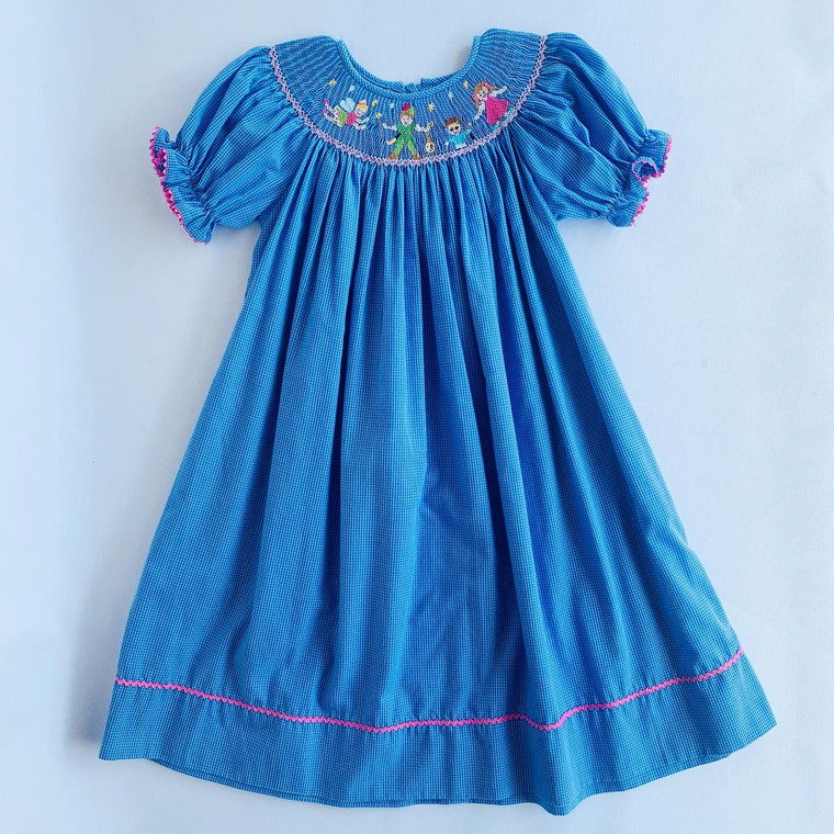 Anavini G-Anavini, 5Y, s/s cotton smock dress