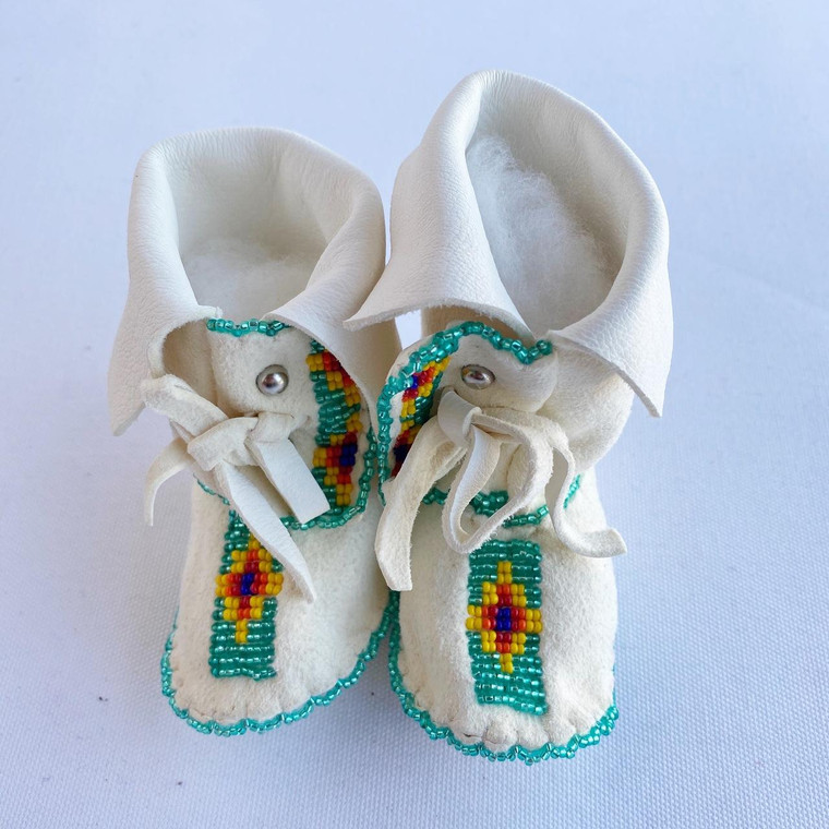 Unknown N-unknown, 0-6M, leather embellished moccasins