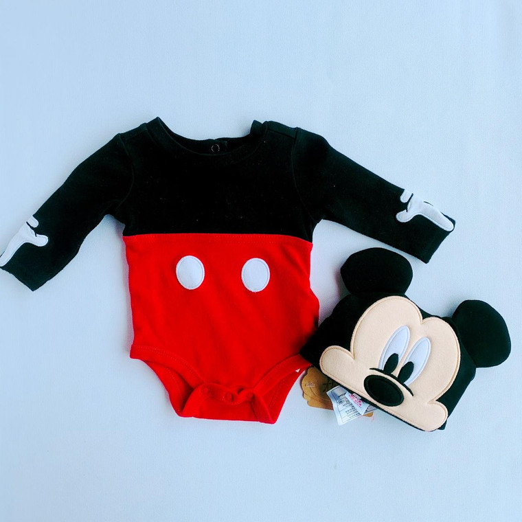 Disney N-Disney, 0-3M, l/s cotton knit onesie costume