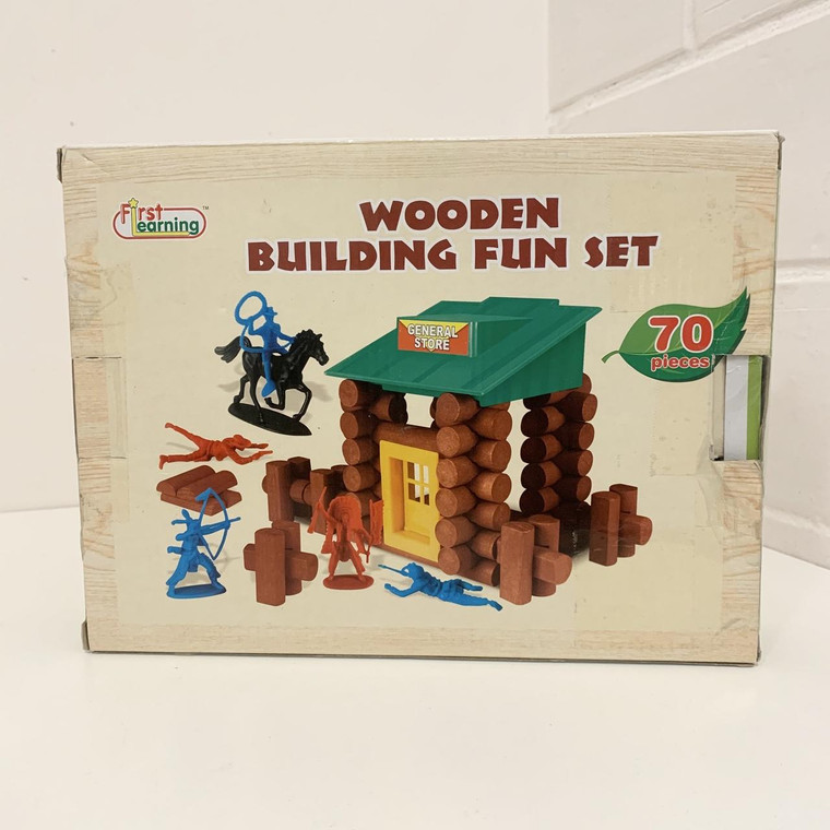 First Learning, wooden building fun set 70 pc