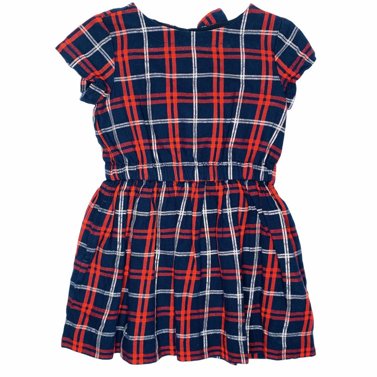 Navy/Red/Silver Plaid, front