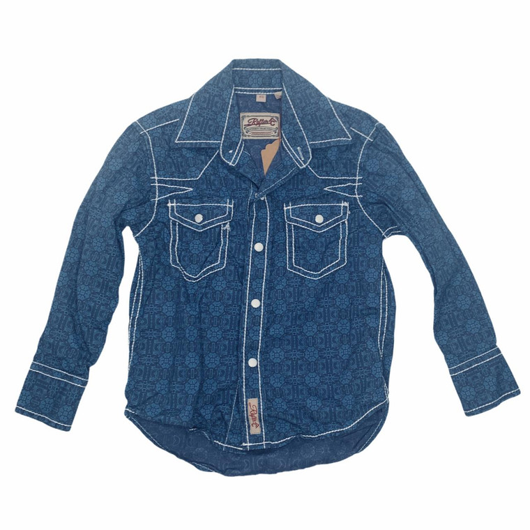 Rafter C B02-Rafter C, 4/5Y/XS, l/s cotton western shirt