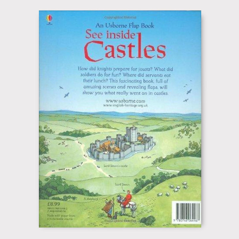 Katie Daynes and David Hancock Book, An Usborne Flap Book, See Inside Castles, by Katie Daynes and David Hancock, front