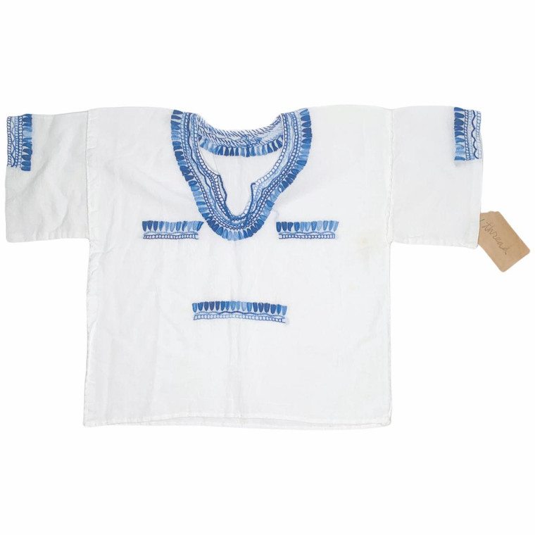 Handmade N05-Handmade, 4/5Y, s/s cotton embroidered shirt