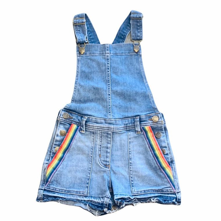 Crewcuts G06-Crewcuts, 7Y, 0/s denim short romper overalls