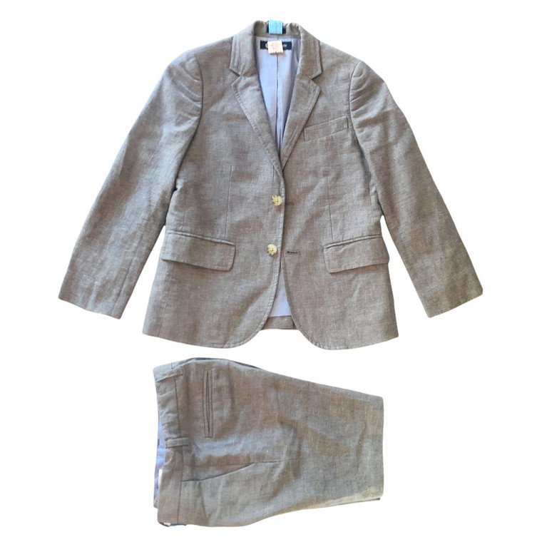 Crewcuts B00-Crewcuts, 6/7Y, l/s linen blazer linen short