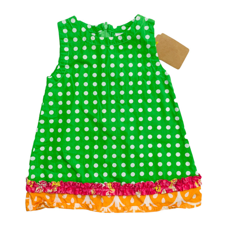 Green/White Dots Pink/Orange, front