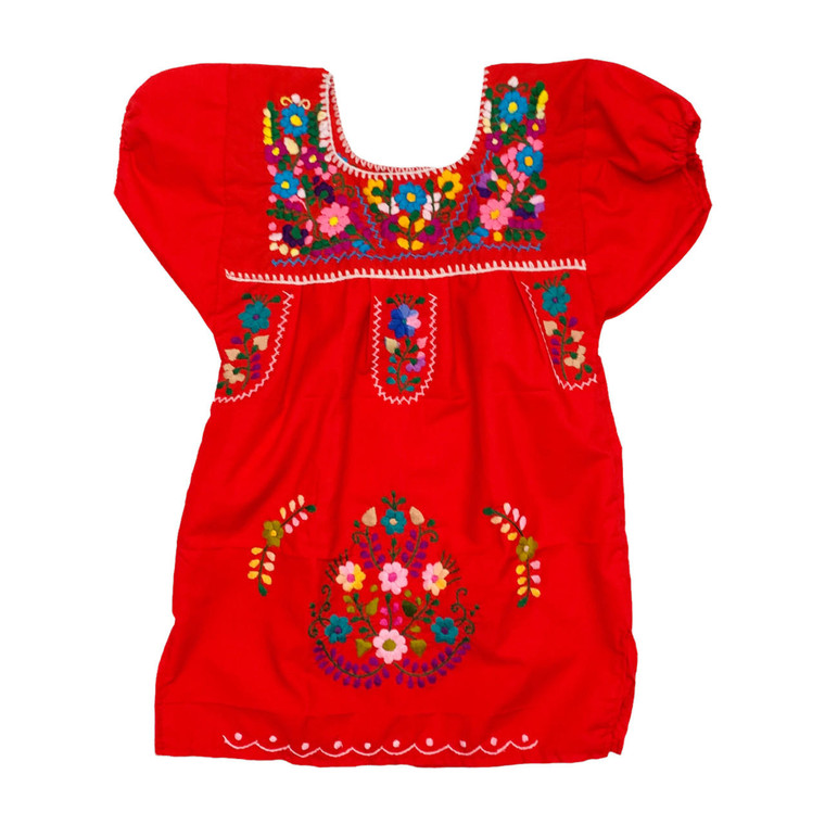 Red/Multicolored Embroidered, front