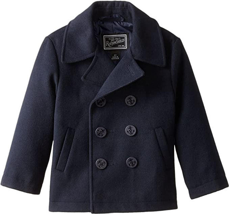 NEW Blue Peacoat, front
