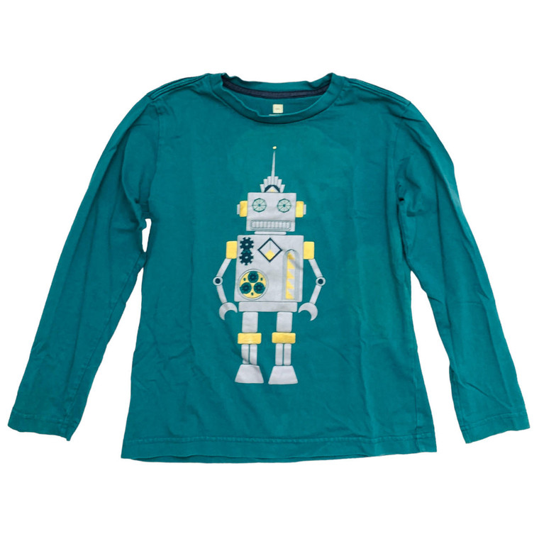 Teal/Silver Robot, front