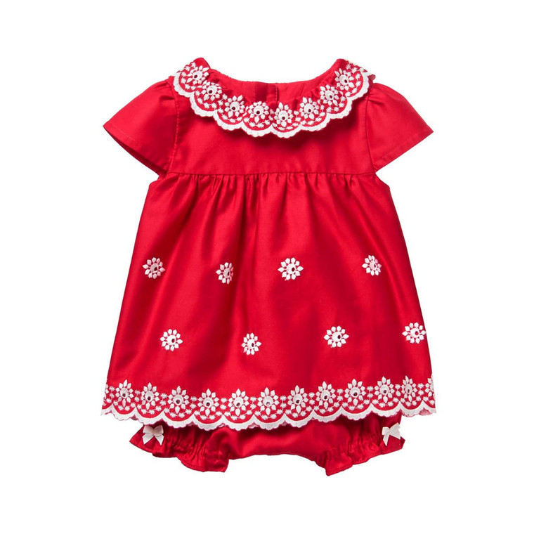 Red/White Eyelet Snowflake, brand image front