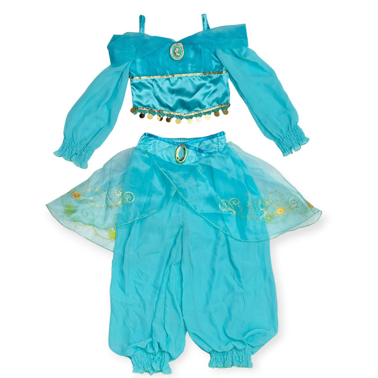 G10-Disney, Disney, Size 4 Years, 0/s polyester Jasmine Costume 2-Piece Set Halloween Costume