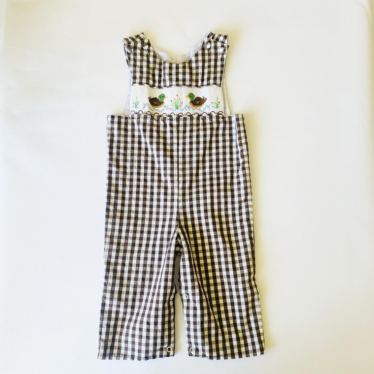 Zuccini B-Zuccini, 6-12M, 0/s cotton smocked embroidered pant romper