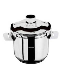 Arshia Stainless Steel Pressure Cooker Black 7 Liters PR116 Arshia Stainless Steel Pressure Cooker Black 7 Liters PR116