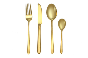 Arshia Gold Cutlery 86pc Set with Wooden Box TM1111G