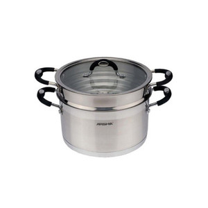 Arshia Stainless Steel Pot with Steamer 24cm Arshia Stainless Steel Pot with Steamer 24cm