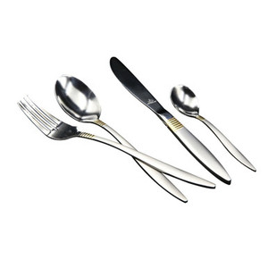 Arshia Premium Silver and Gold 24 Piece Cutlery Set with Stand Arshia Premium Silver and Gold 24 Piece Cutlery Set with Stand
