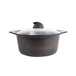 Arshia Nonstick Granite Casserole 20cm With Glass Lid Arshia Nonstick Granite Casserole 20cm With Glass Lid