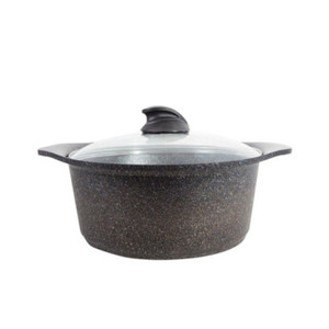 Arshia Nonstick Granite Casserole 28CM With Glass Lid