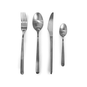 Arshia Stainless Steel Silver Brush Cutlery 24Pc Set Arshia Stainless Steel Silver Brush Cutlery 24Pc Set