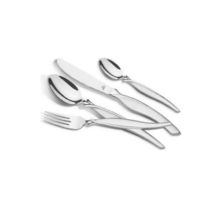 Arshia Silver Matte Cutlery 24pc Set with with Dessert Knife and Cake Fork Arshia Silver Matte Cutlery 24pc Set with with Dessert Knife and Cake Fork