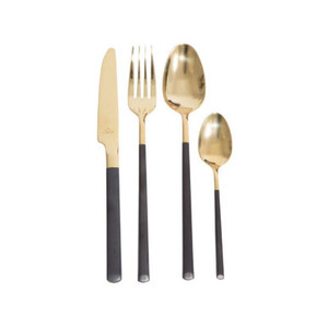 Arshia Gold and Black Cutlery 24pc Set TM014GB Arshia Gold and Black Cutlery 24pc Set TM014GB
