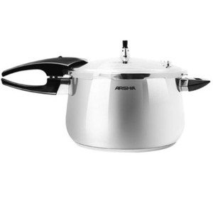 Arshia Pressure Cooker with Glass Lid and Steamer 22cm Stainless Steel, Arshia Pressure Cooker with Glass Lid and Steamer 22cm Stainless Steel,