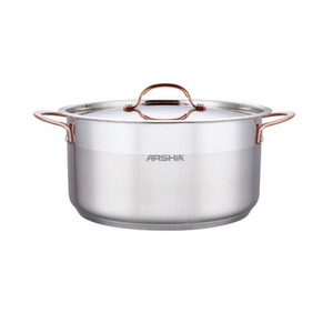 Arshia Premium stainless steel casserole with 2Lid 26cm Stock Pot Arshia Premium stainless steel casserole with 2Lid 26cm Stock Pot