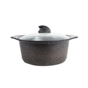 Arshia Nonstick Granite Casserole 28cm With Glass Lid C360