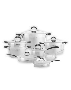Arshia stainless steel Cookware Set 14pcs SS1401 Arshia stainless steel Cookware Set 14pcs SS1401