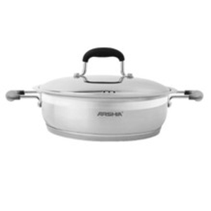 Arshia Stainless Steel Fry pan 28cm Double Handle SS145 Arshia Stainless Steel Fry pan 28cm Double Handle SS145