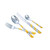 Arshia Gold and Silver Premium Cutlery 24 Piece Set