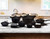 Arshia Korean Granite Cookware 18pc set Ivory Black