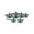 Arshia Premium Die-Casted Aluminium Diamond Cookware 12pcs Green