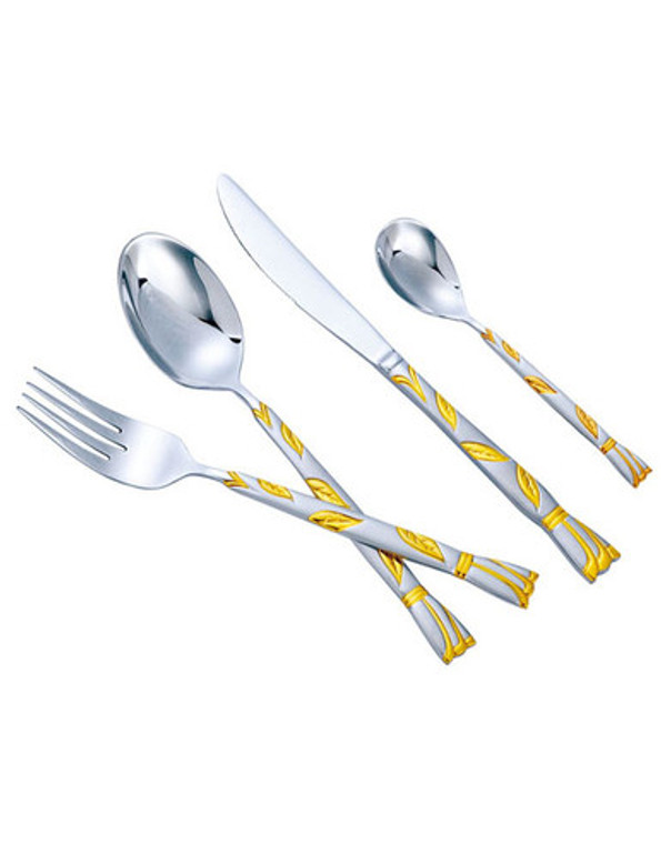 Arshia Gold and silver 24pcs Cutlery Set  TM622GS