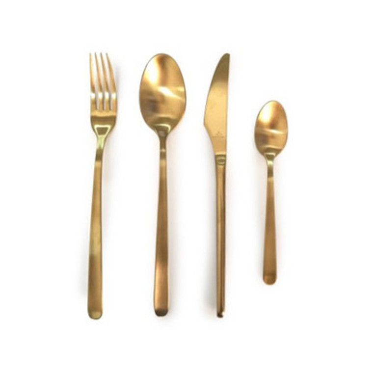 Arshia Gold Brushed Cutlery 24pc Set