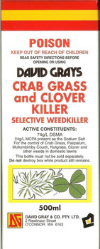 Crab Grass Clover Killer Weed Spray 500mL David Grays Crabgrass Paspalum Turf