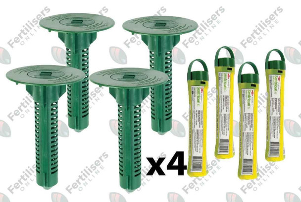 Sentricon Set x4 Inground Bait Station & Bait RodTermite Elimination System Dow