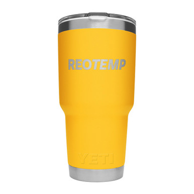 Yeti 30oz Rambler in Alpine Yellow with our signature Sunflower