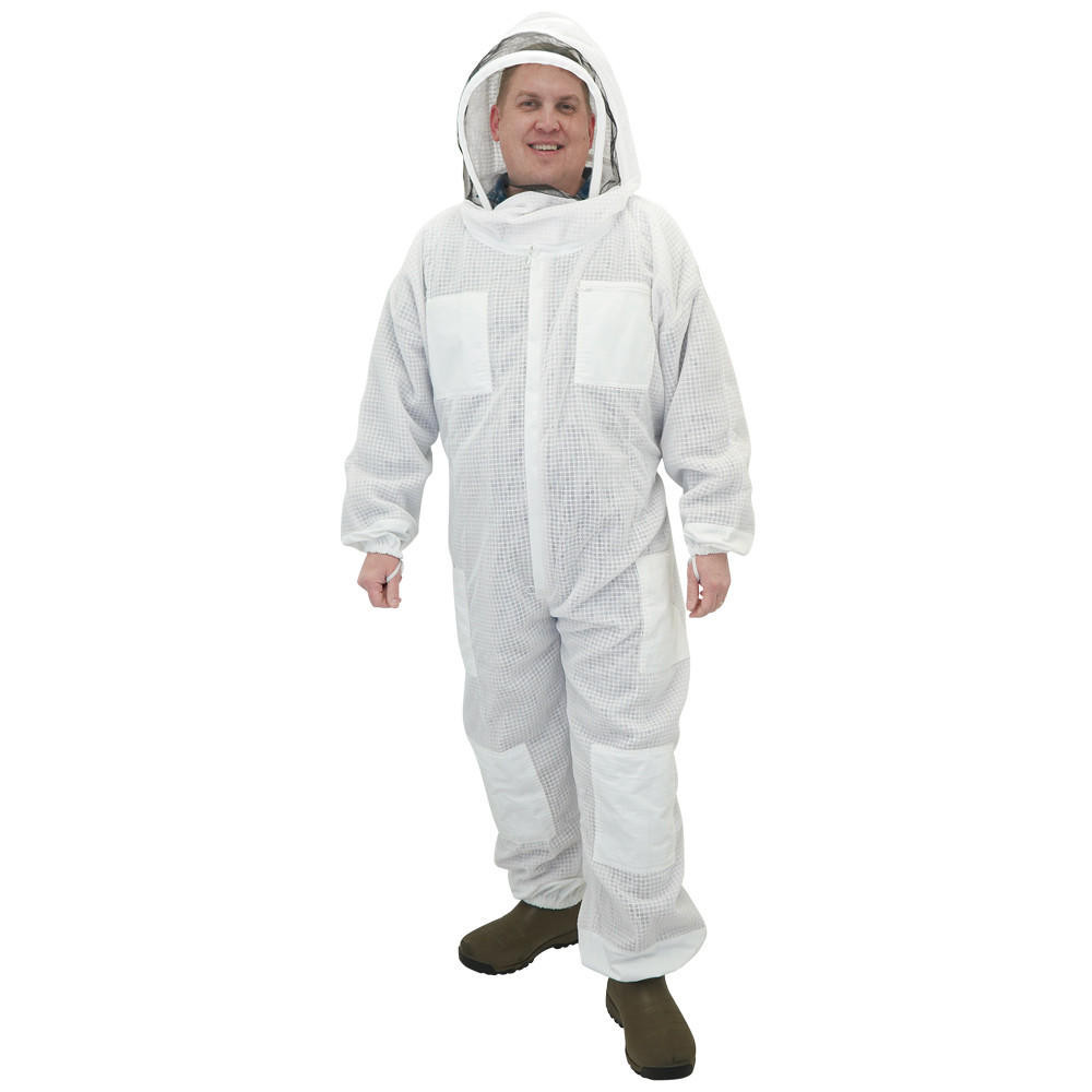 beeden ボディスーツ ホワイト Vented Beekeeping Suit with Veil - Size S to 3XL | Mann Lake