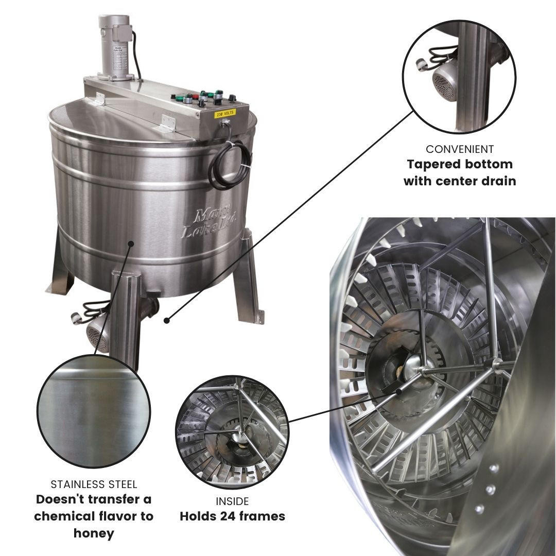 24 Frame Radial Extractor with Auger | Mann Lake Ltd.